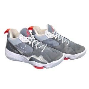 Jordan Zoom 92 Shoes Mens Size 7 Gray Red White Basketball‎ Sneakers CK9183-005